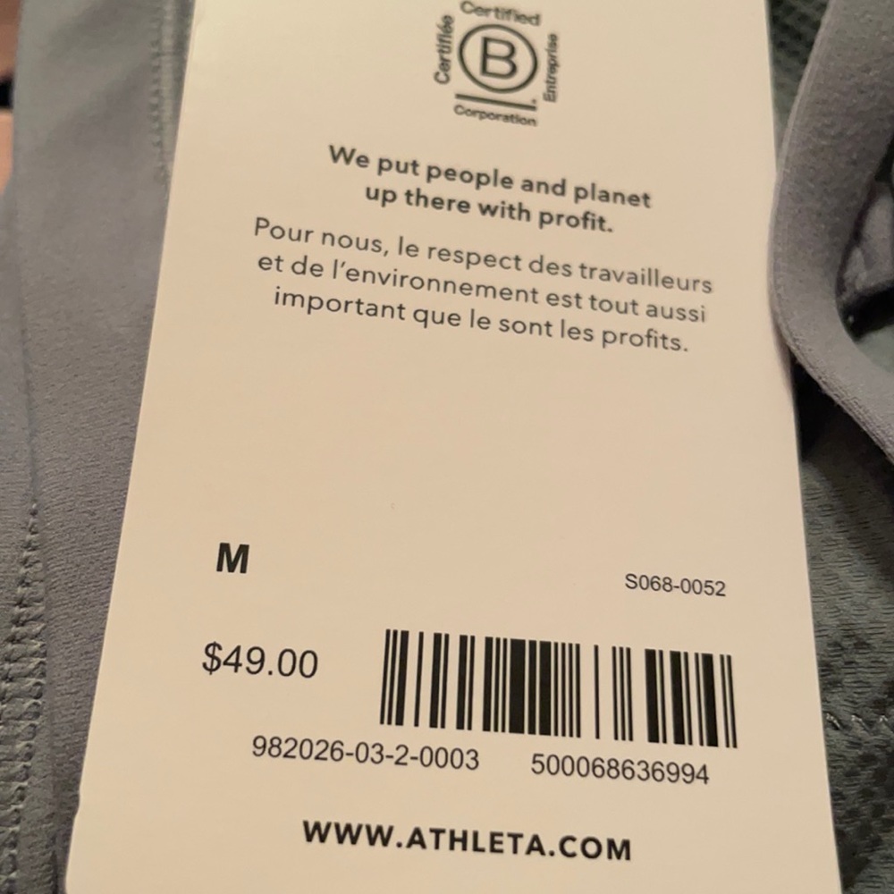 💕Athleta Elation Bra A-C. Medium Minimalist Grey - Picture 5 of 6